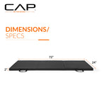 Cap Barbell Folding Exercise Mat - Durable, Anti-Tear, Thick Padding For Fitness, Aerobics, Gymnastics & Home Workouts. 72''L X