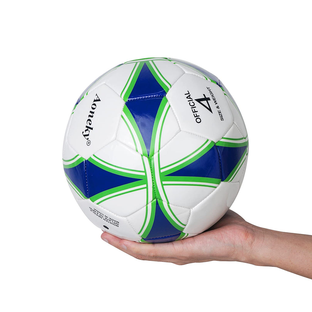 Aoneky Soccer Ball (Size 4-5 Pack Deflated Balls With 1 Pump)