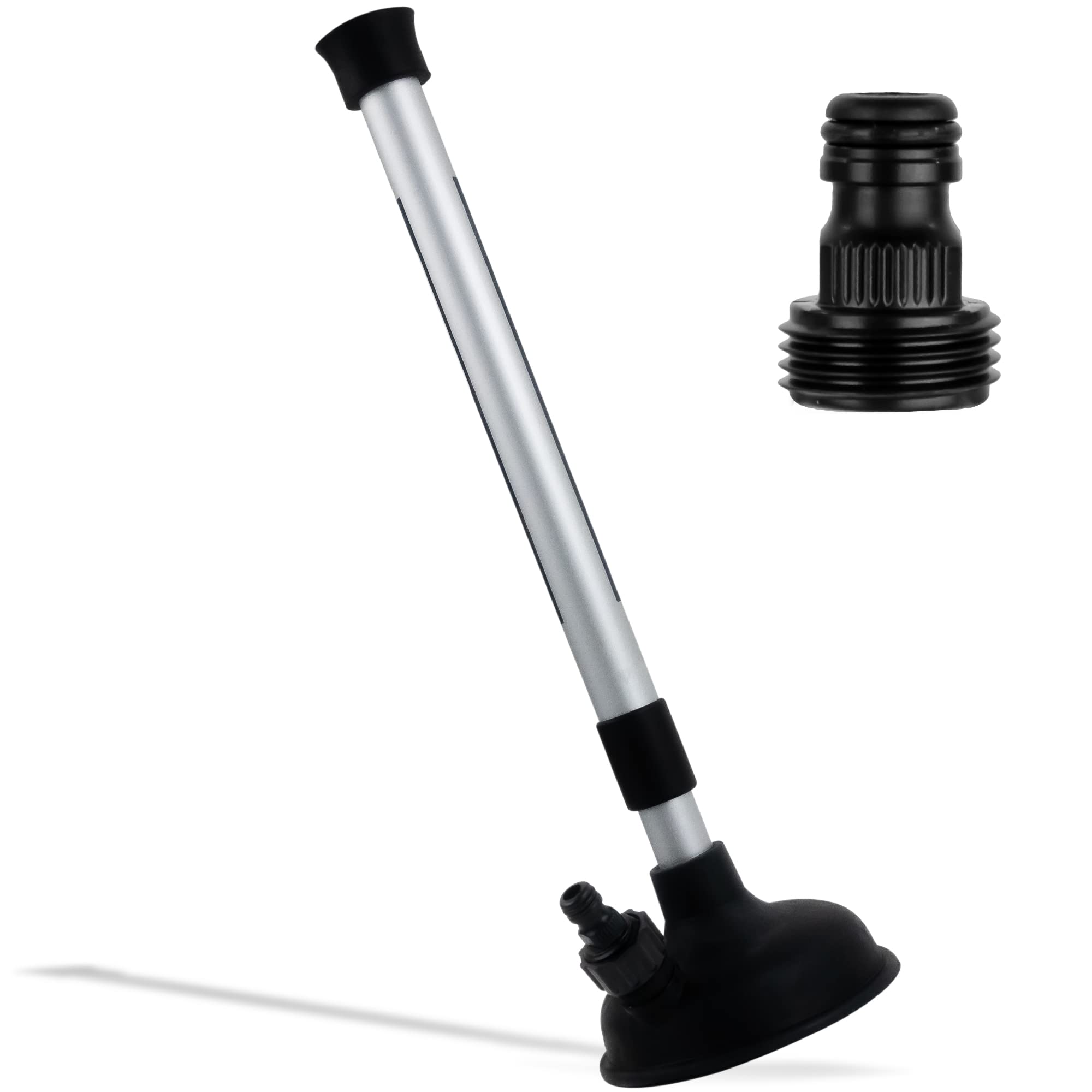 Five Oceans Inboard Motor Muff, Universal Inboard Motor Flusher, Black Pvc Marine Grade Round Cup Muff, Telescoping Shaft Adjust