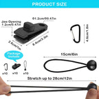 Langaelex 30-Piece Heavy Duty Camping Kit - Tarp Clips, Bungee Cords & Carabiners For Outdoor, Caravan, Tent Accessories (10 Cli