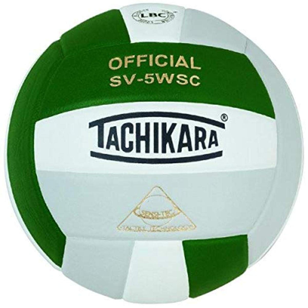 Tachikara Sv5Wsc Sensi-Tec Composite Volleyball (Green, Wht, Silver)