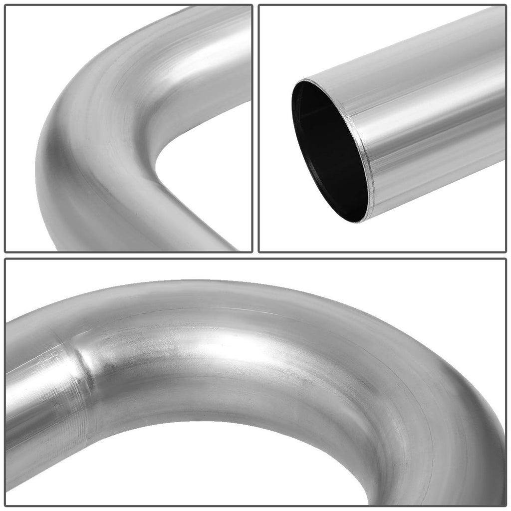 Dna Motoring Ztl-30Raw 16 Pcs 3 Inches Mild Steel Diy Custom Mandrel Exhaust Pipe Straight  U Bend Tube Kit,Universal Fit