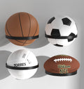 AIDILI Wall Mount Basketball Holder, Ball Storage Holders Display Rack for Autograph Basketball, Football, Soccer, Volleyball Co