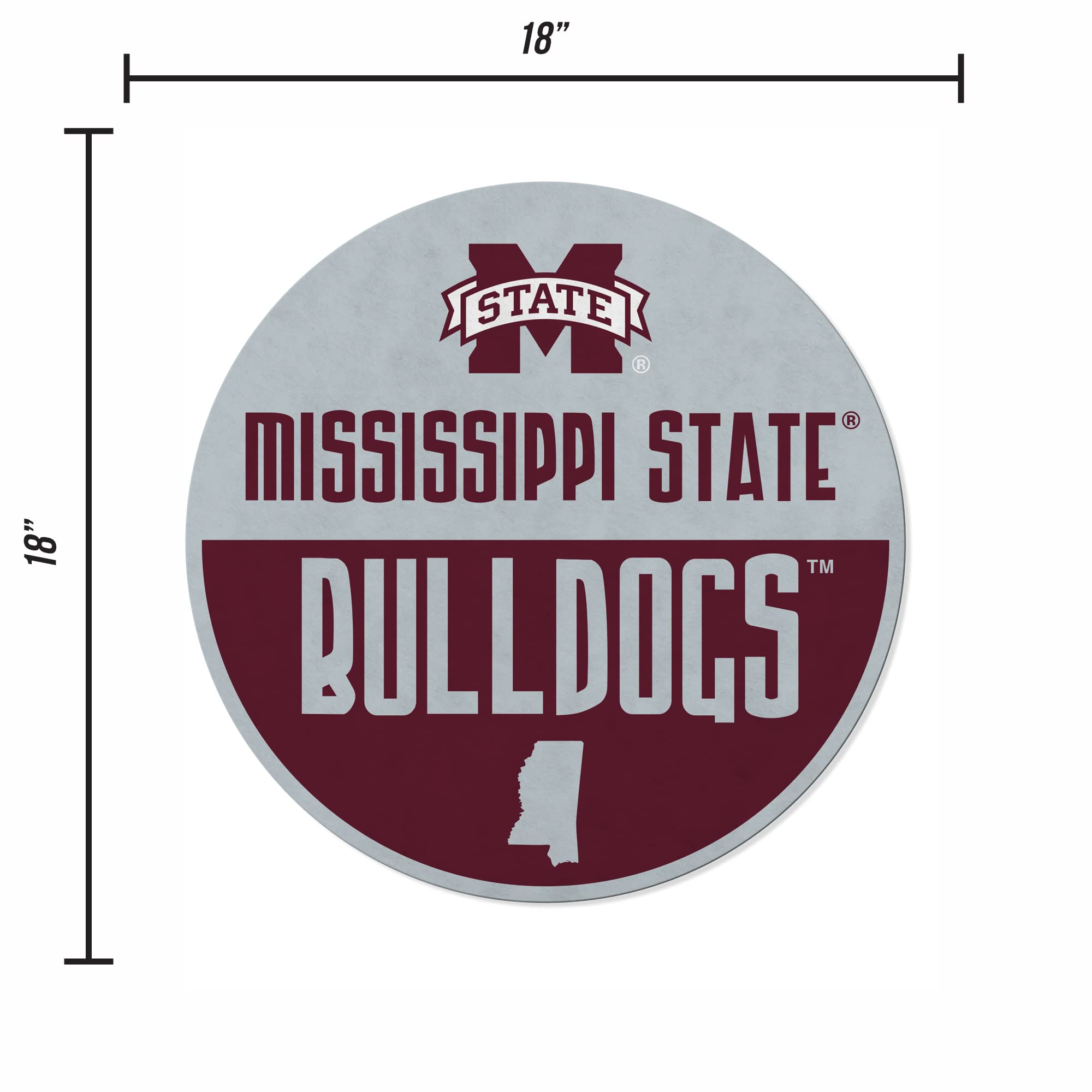 Rico Industries Ncaa Mississippi State Bulldogs Classic Shape Cut Pennant - Home And Living Room D  Cor - Soft Felt Ez To Hang
