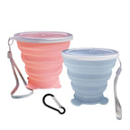 Collapsible Cup-Silicone Small Foldable Cups-Expandable Folding Drinking-Reusable Portable Mugs-Cup With Lids For Travel, Campin