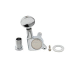 Musiclily 6 Inline Sealed Guitar Tuners Tuning Pegs Machine Heads Set,Kidney Button Chrome