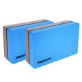 Proiron Yoga Block  (Blue & Gray) Brick Foam Exercise Brick Yoga Blocks Eco Friendly Pilates Block For Stretching Aid Improving