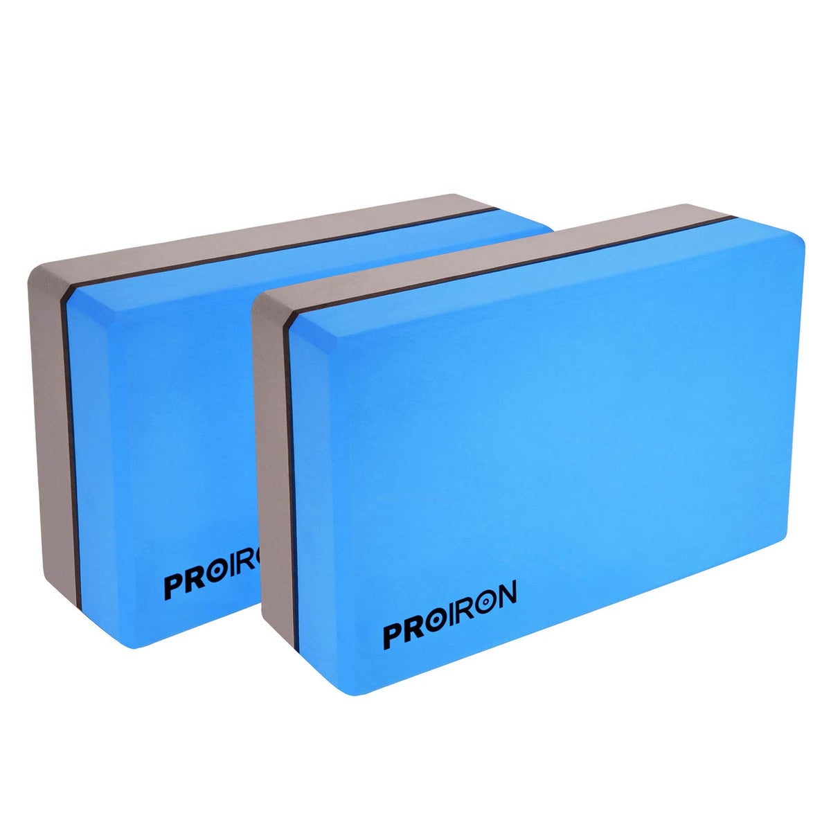 Proiron Yoga Block  (Blue & Gray) Brick Foam Exercise Brick Yoga Blocks Eco Friendly Pilates Block For Stretching Aid Improving