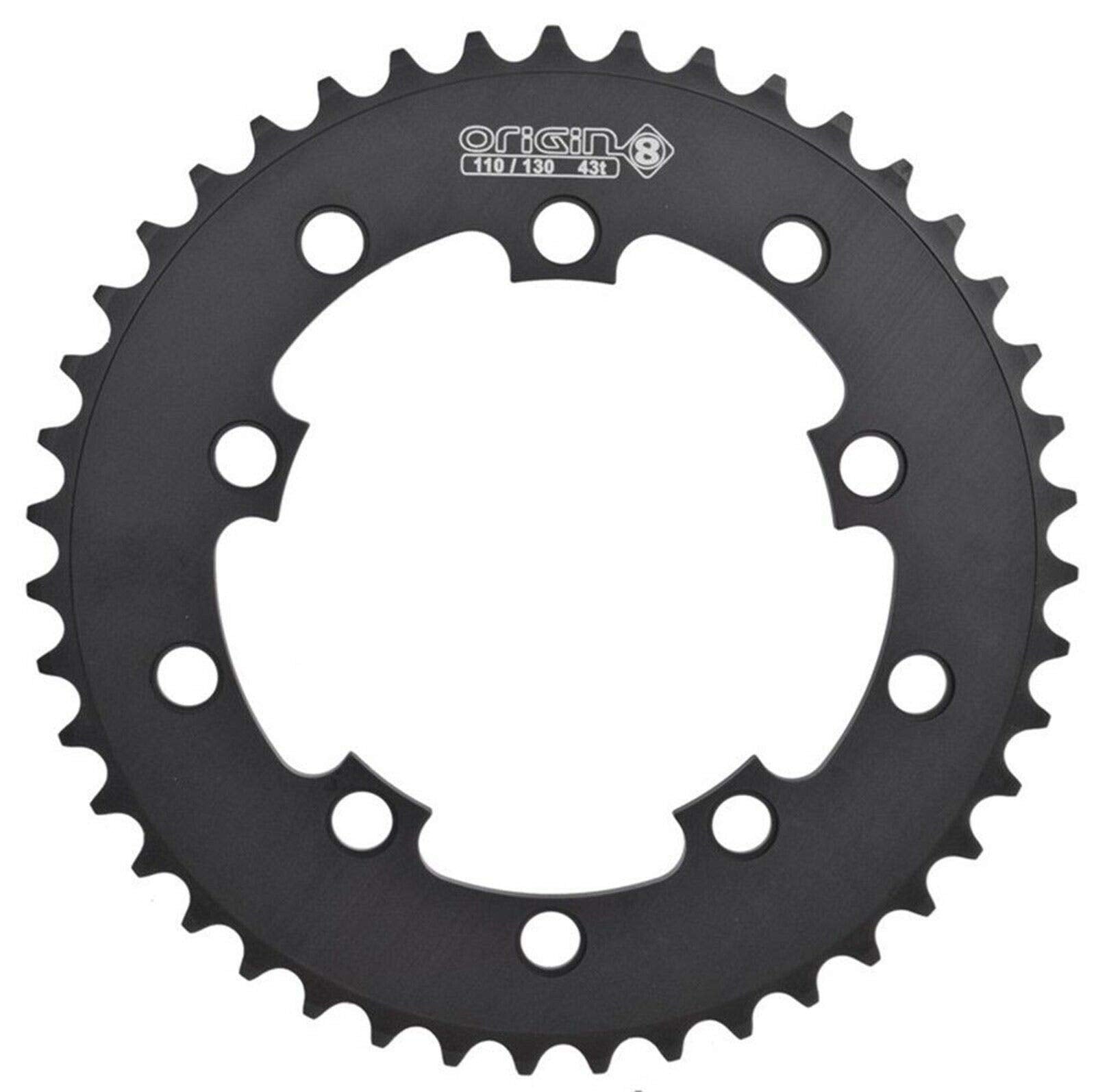 Origin8 Bmx/Singlespeed/Fixie Chainring, 43T, 110/130 Bcd, 3/32, Black
