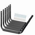 Whrsinlor Kayak Heavy Duty Storage Hooks, 15Inch Jumbo Arm Wall Mounted Canoe Storage Hanger 6 Pack Utility Organizer For Paddle