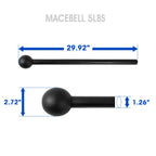 Yes4All Steel Mace Bell For Strength Training, Shoulder, Grips & Forearms Workouts - 5 Pounds