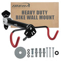 Ibera Bike Wall Mount - Adjustable Frame Holder & Soft Rubber Cradles - Garage Bike Rack for Road, MTB, Kids, Hybrid Bikes - Eas