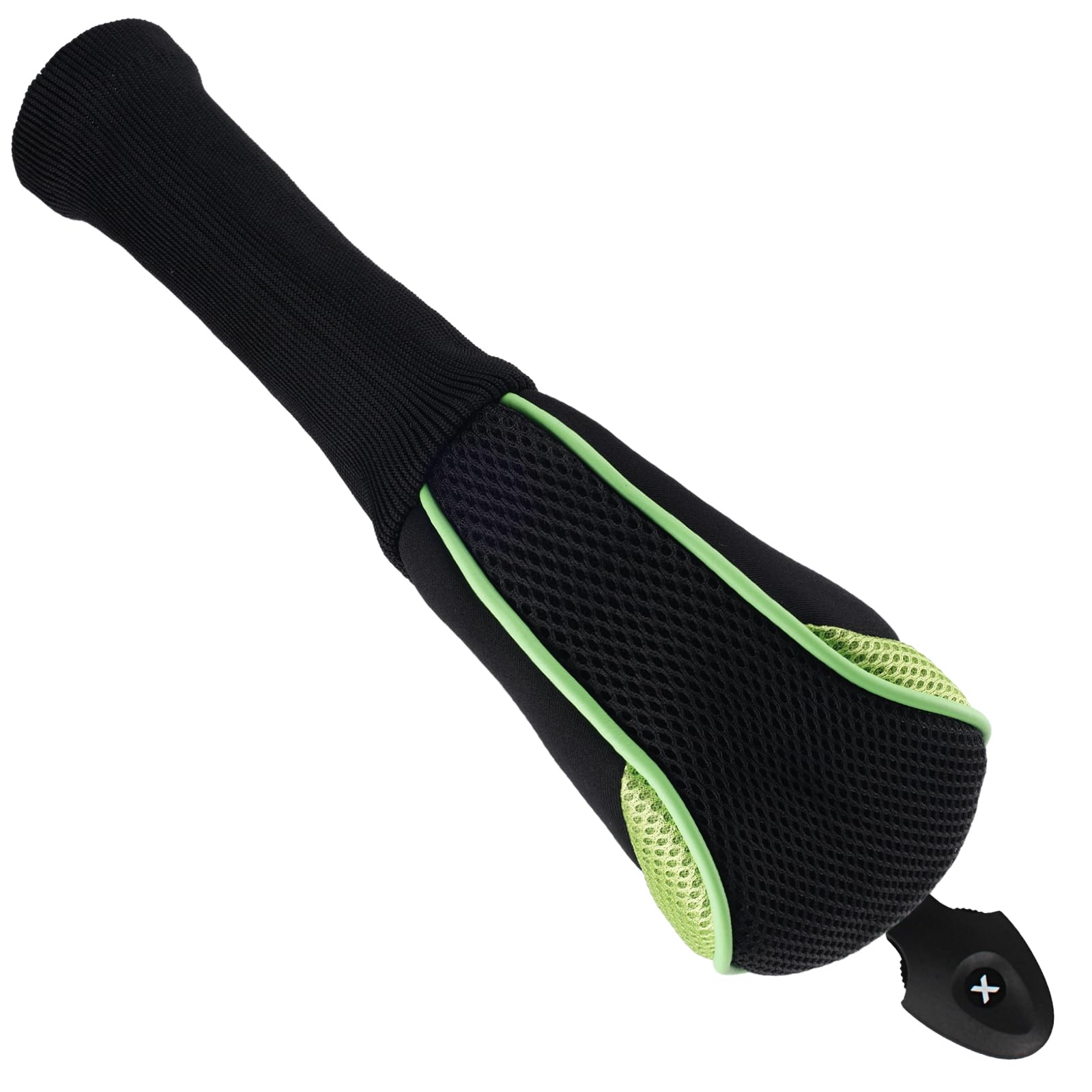 Andux 2 Pack Long Neck Golf Hybrid Club Head Covers Dial No. Tag Ctmt-01 Black/Green