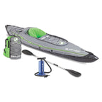 Sevylor Quickpak K5 1-Person Inflatable Kayak, Kayak Folds Into Backpack With 5-Minute Setup; Hand Pump And Paddle Included