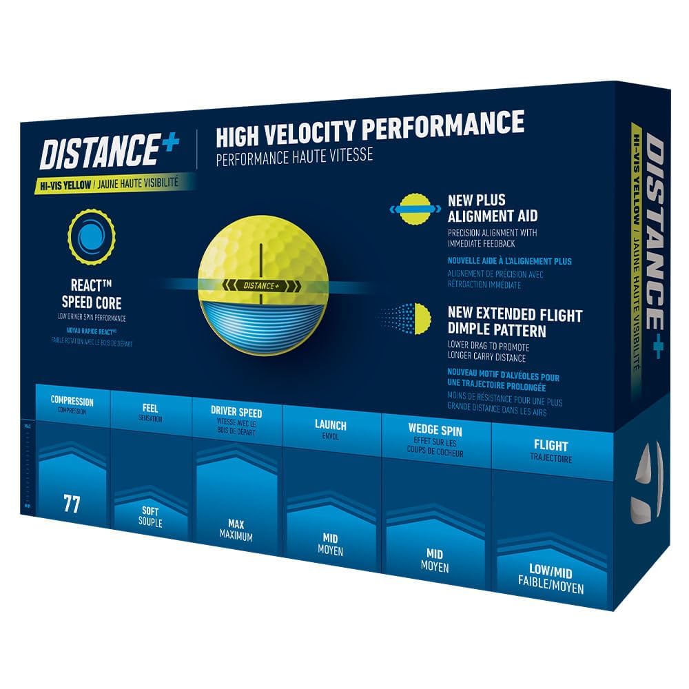 Taylormade Golf 2025 Distance + Yellow One Dozen