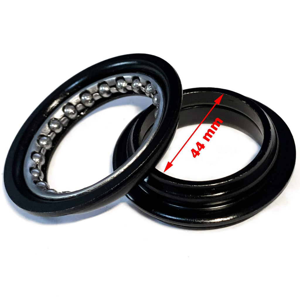 Farbetter 1-1/8'' Heavy Duty Headset Top Cap Bearings, 34Mm/ 44Mm Diameter Threadless Stem Tapered Sealed Bmx Bearing Nuts (44Mm