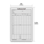 Craftsman Golf 10Pcs 6.3 X 4 Inch Golf Score Sheet Golf Scorecards Record Score Keeper Card Track Golf Stats