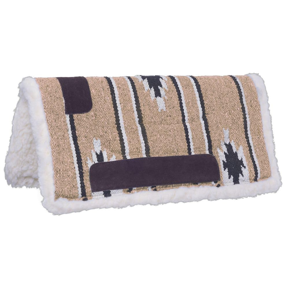 Tough 1 Miniature Sierra Saddle Pad, Southwestern Tan/Black/Cream, 19 X 19