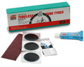 Rema Tubeless Tire Repair Kit, Schrader Valve, 5 Kits per Bag, 30mm Patches, CFC-Free Cement, 29 Inch MTB
