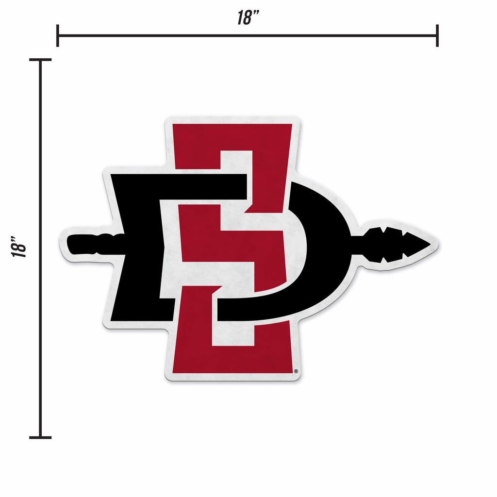 Rico Industries Ncaa San Diego State Aztecs - Sdsu Primary Shape Cut Pennant - Home And Living Room D  Cor - Soft Felt Ez To Han