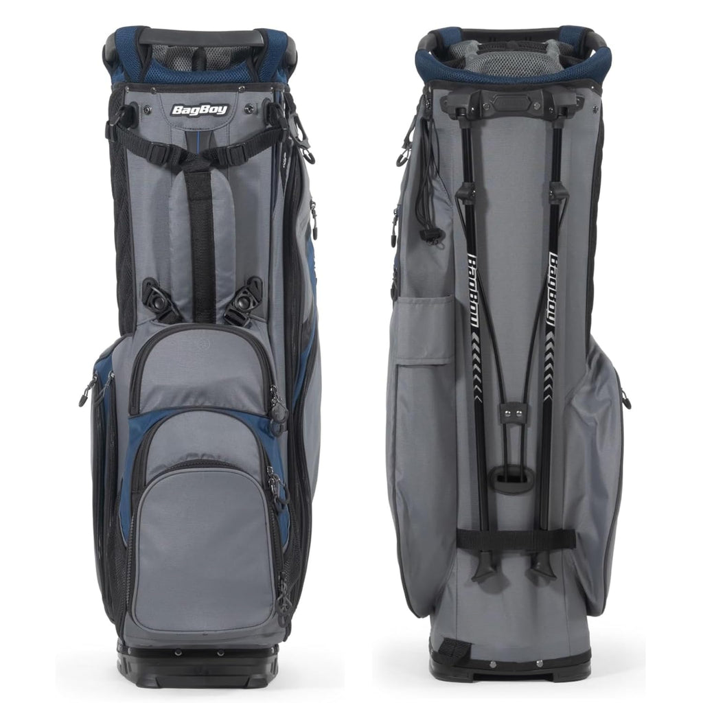 Bag Boy Chiller Pro Hybrid Golf Stand Bag, 15 Way Top with Full Length Individual Dividers, Rubberized Putter Well, Removable Co