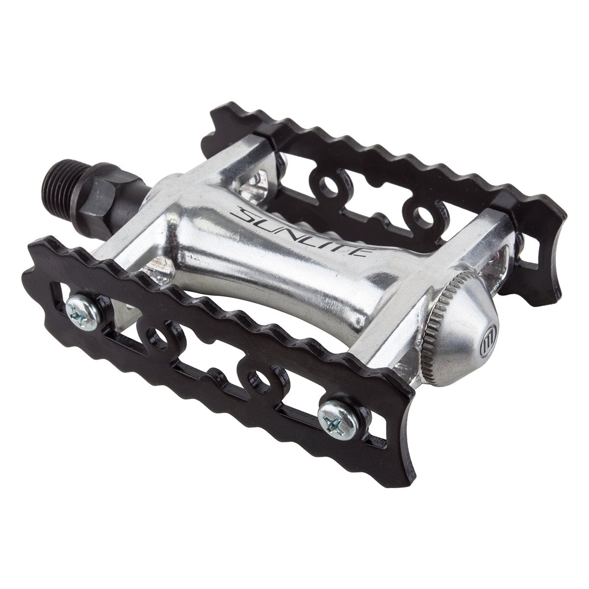 Sunlite Track Sport Pedals, Silver/Black