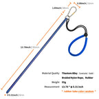 Tito Titanium Scuba Diving 14/35Cm Titanium Alloy Lobster Tickle Pointer Stick W/Measurement & Lanyard (Dark Blue)