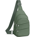 Tuwubi Crossbody Bags for Women, Sling Bag for Men, Small Hiking Backpack Anti Theft Lightweight for Outdoors Travel (M, Sage Gr