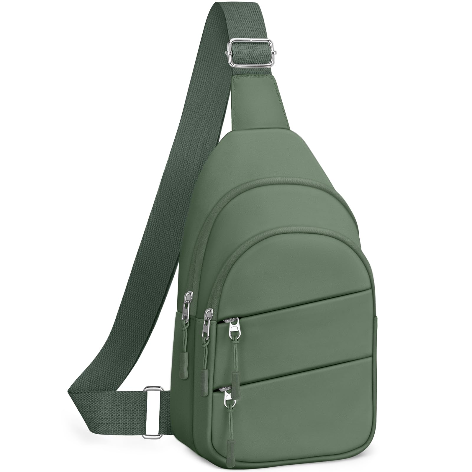 Tuwubi Crossbody Bags for Women, Sling Bag for Men, Small Hiking Backpack Anti Theft Lightweight for Outdoors Travel (M, Sage Gr