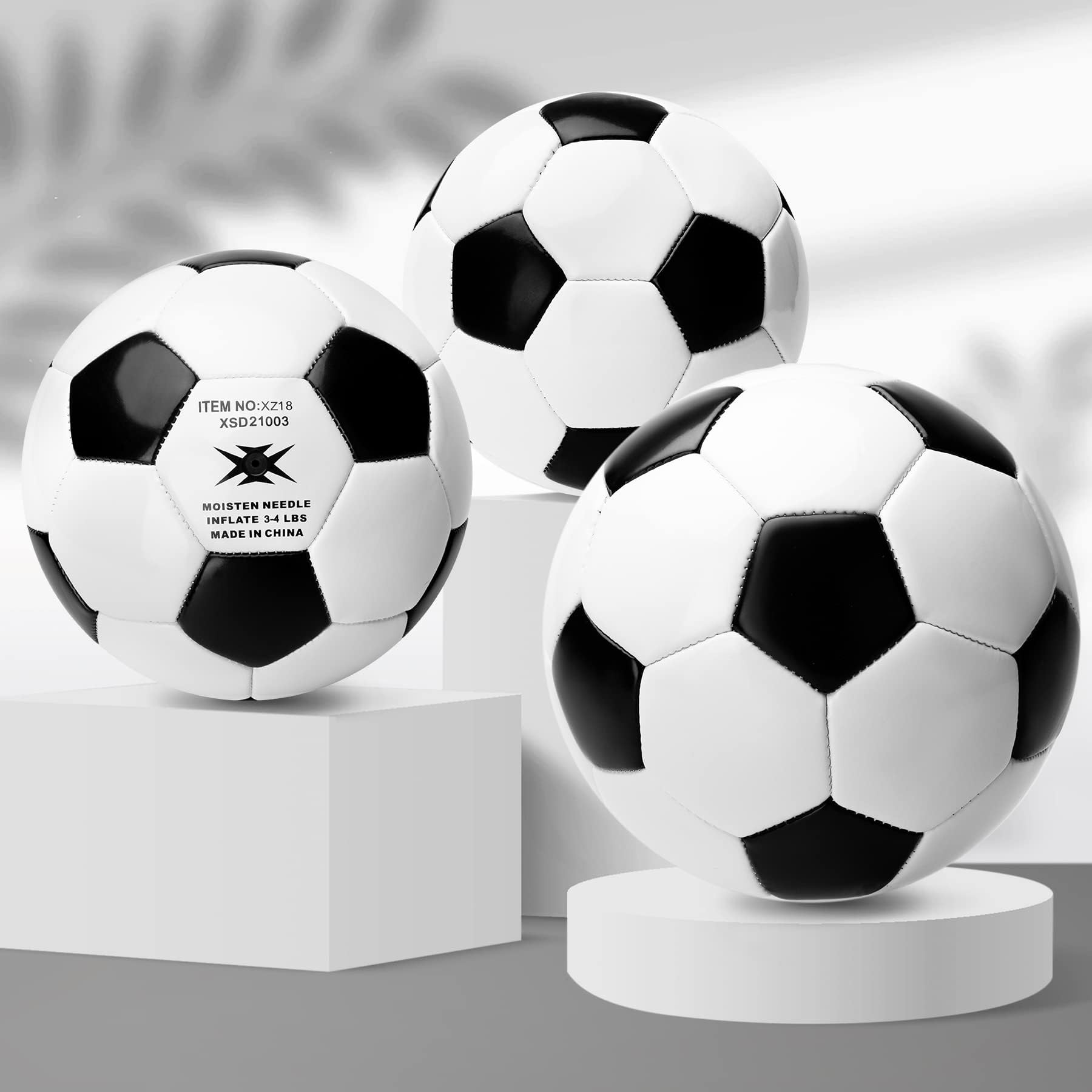 Innotoys Toddler Soccer Ball Size 2 with Pump for Kids 1-3 - 2 Packs Kids Soccer Ball - Indoor Outdoor Lawn Yard Balls Toys Birt