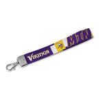Rico Industries Nfl Football Minnesota Vikings Standard Wrist Lanyard Key Chain, Cute Wristlet Strap Keychain Holder For Women M