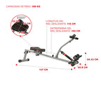 Sunny Health & Fitness Sf-Rw1205 Rowing Machine Rower With 12 Level Adjustable Resistance, Digital Monitor And 220 Lb Max Weight