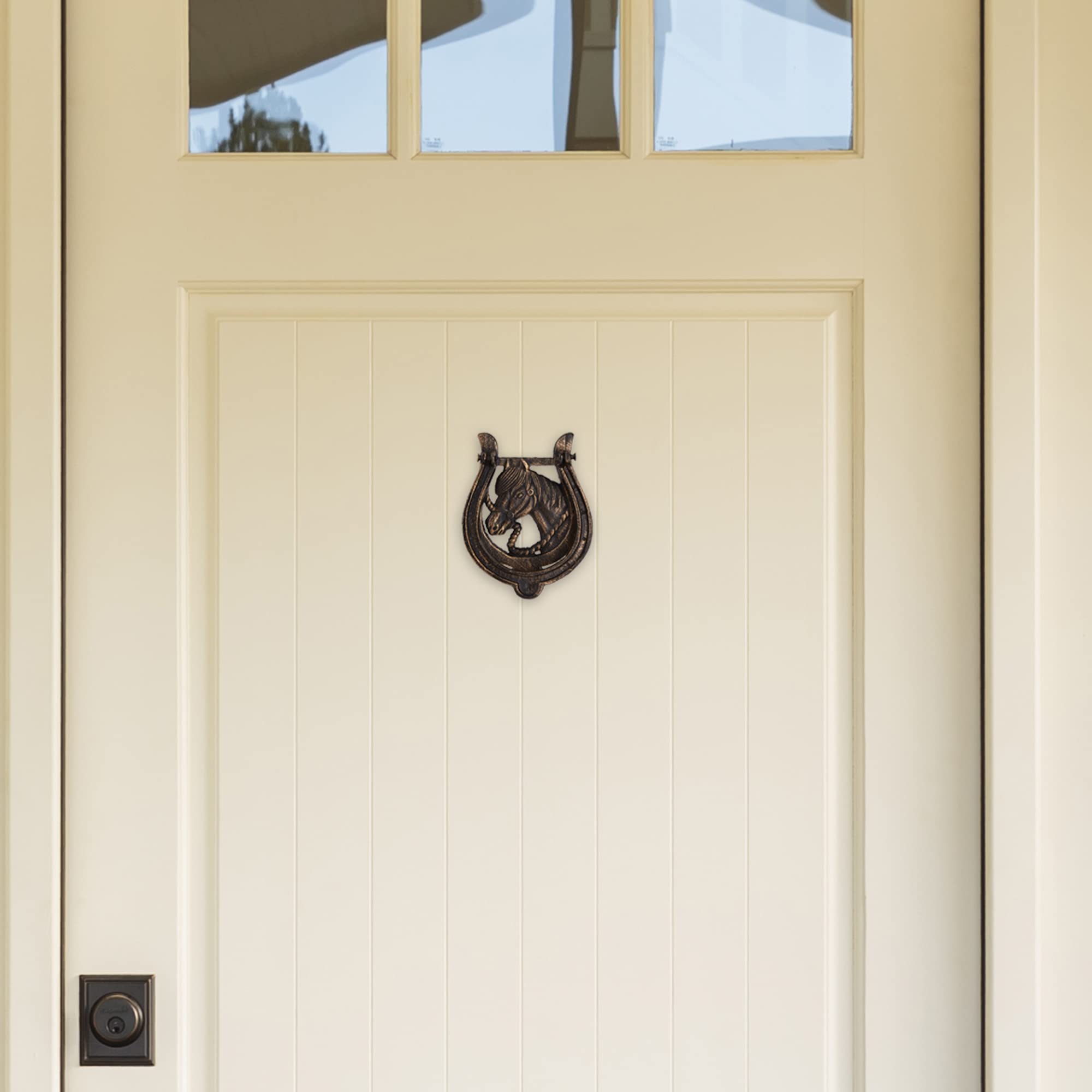 Accent Plus Horseshoe Cast Iron Door Knocker Horseshoe