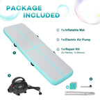 Kikilive Inflatable Air Gymnastics Tumbling Mat 10Ft, Air Tumble Track Mat 4 Inches Thickness With Electric Air Pump For Home Us