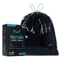 TRIPTIPS Portable Toilet Bags, 40 Count, 8 Gallon Capacity, Drawstring Design, No-Leakage Guarantee, Odor-Free, Universal Fit, C