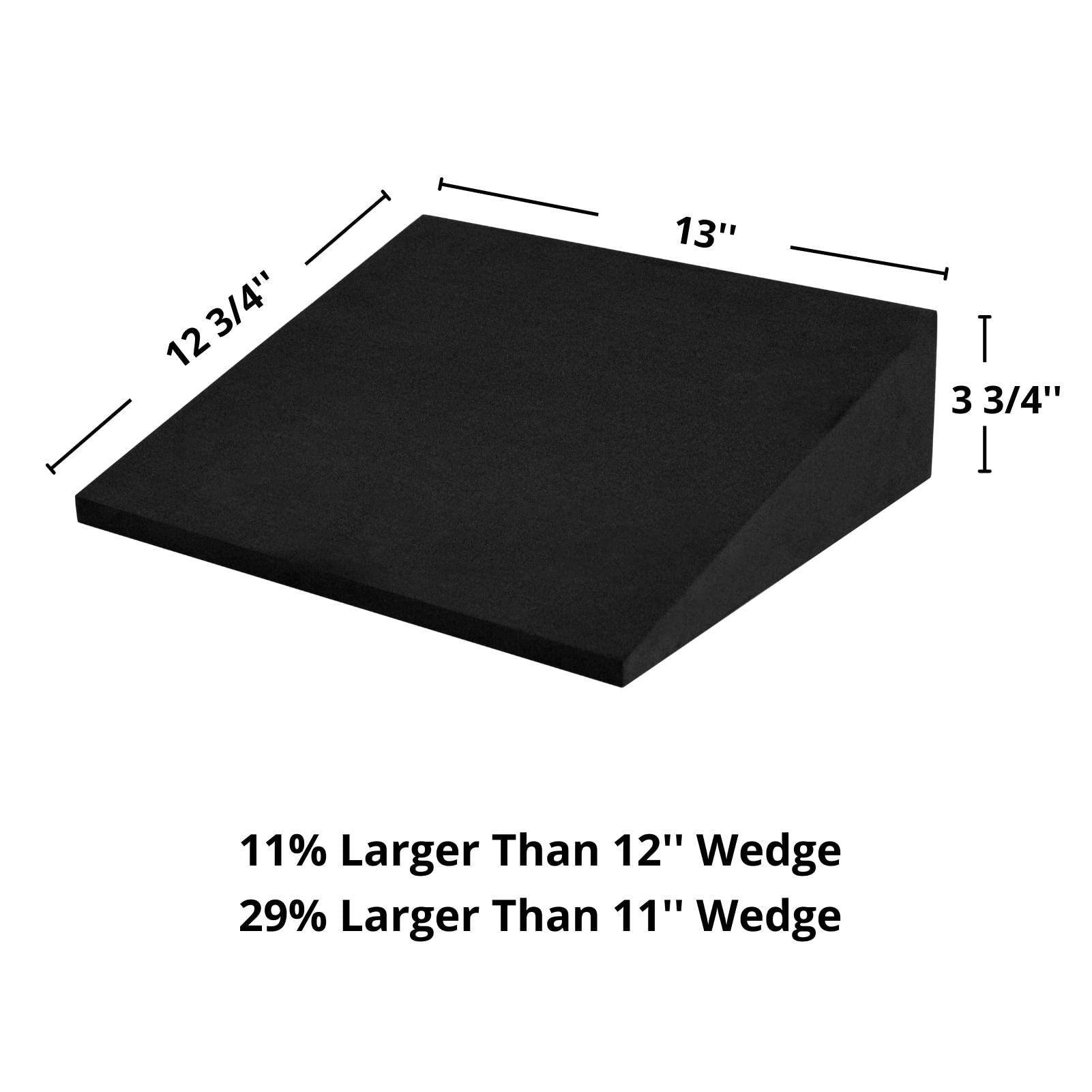 Strongtek 13'' Large Yoga Foam Wedge, Slant Board, Calf Stretcher, For Lower Leg Strength, Stability, Incline Wedge, Knee Pad, B