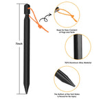 Grassman 16 Pack Tent Stakes, 7075 Aluminium Tent Pegs, Heavy Duty Lightweight Ground Pegs, Durable And Safe Metal Camping Spike