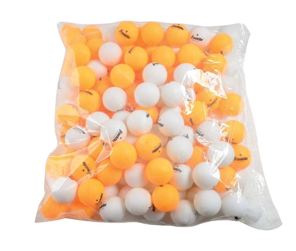Franklin Sports Ping Pong Balls - Bulk Pack Of Official Size + Weight 40Mm Table Tennis Balls - White + Orange - One Star Profes