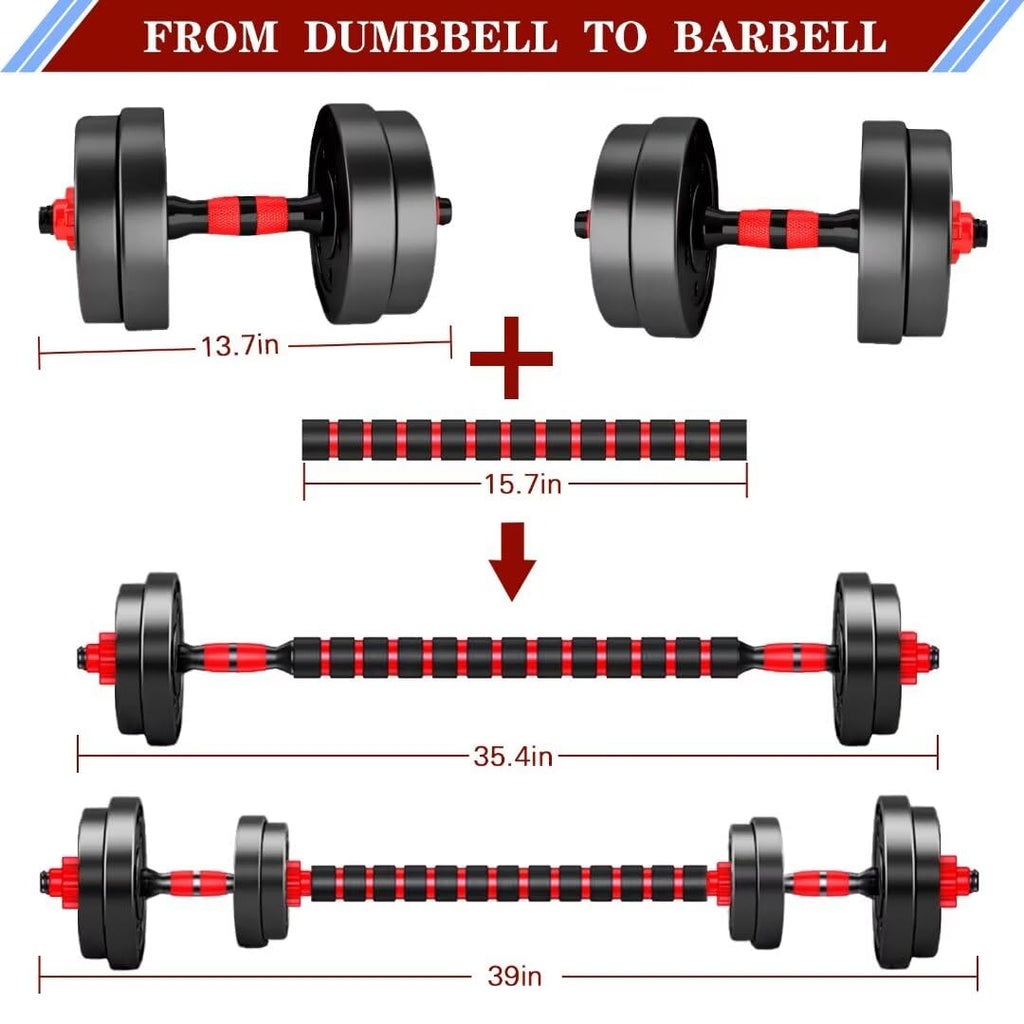 Bcbig Adjustable-Dumbbells-Sets,Free Weights-20Lb(10Lb*2) Dumbbells Set Of 2 Convertible To Barbell A Pair Of Lightweight For Ho