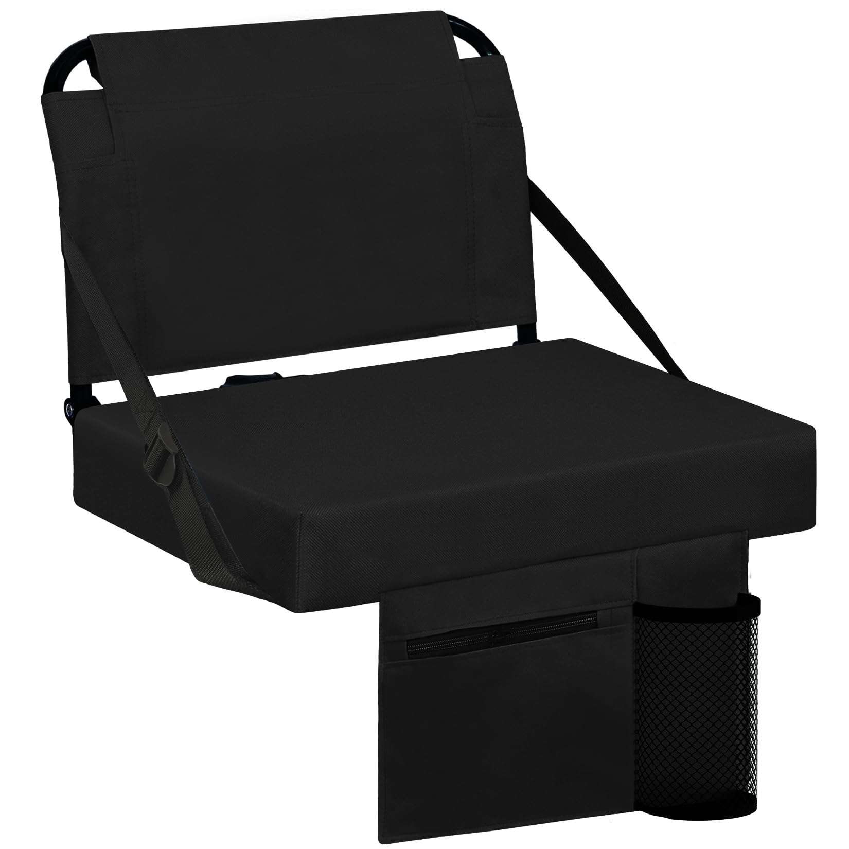 Besunbar Stadium Seats for Bleachers with Back Support Bleacher Seat Soft Cushion Light Weight Includes Shoulder Strap & Cup Hol