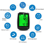 Bicycle Speedometer Waterproof Wireless Cycle Bike Computer Bicycle Odometer With Lcd Display  Multi-Functions