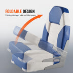 Vevor 2-Pack 21.85 High Back Boat Seat With Thickened Sponge Padding And Hinge, Fold-Down Boat Captain Chairs, Easy To Store, Id
