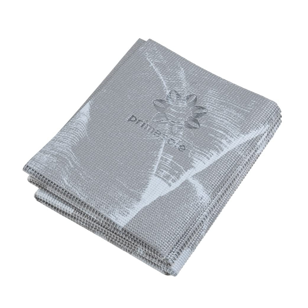Primasole Folding Yoga Travel Pilates Mat Foldable Easy To Carry To Class Beach Park Travel Picnics 4Mm Thick, Marble Grey