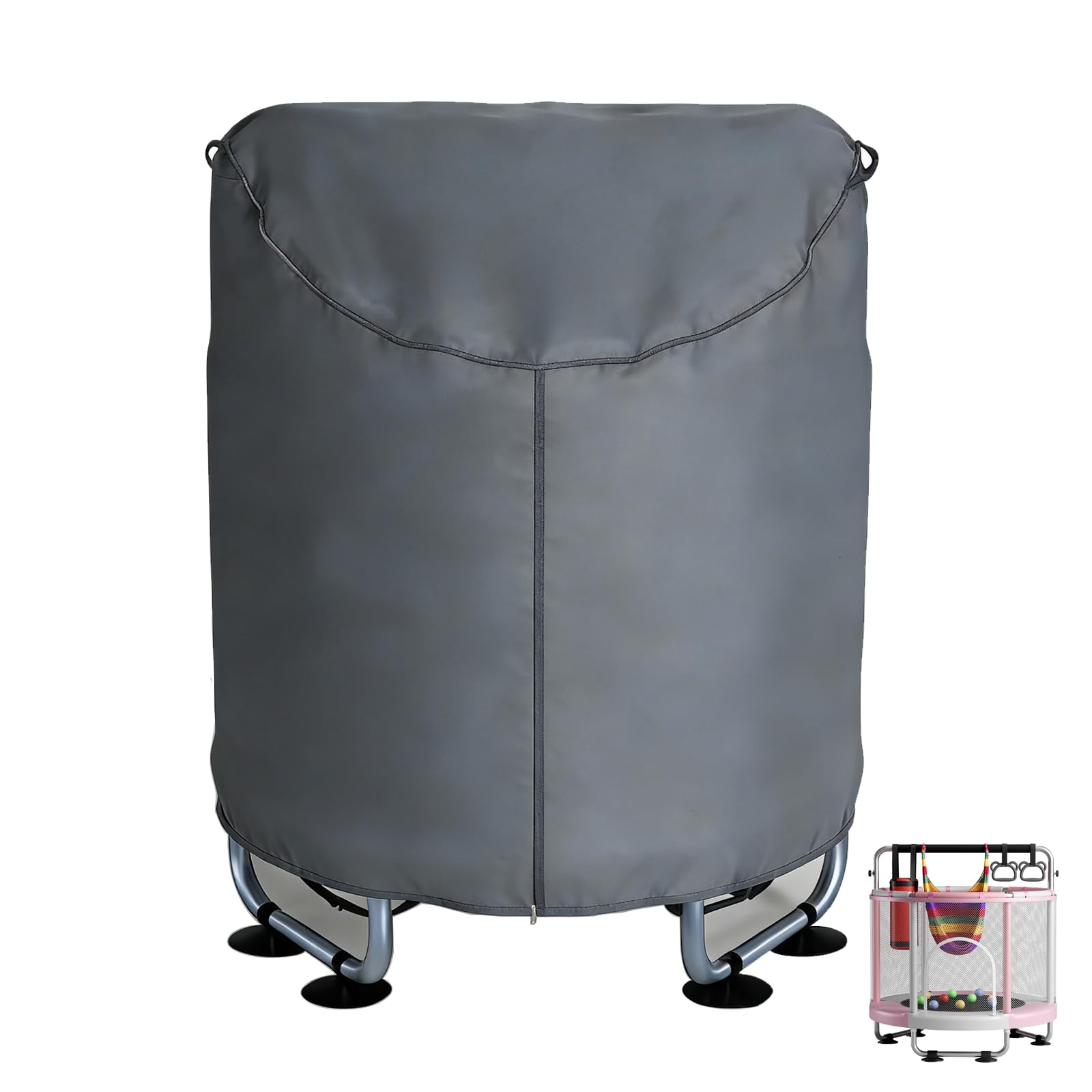 XCZ mini Trampoline Cover for Children, Suitable for a 55-inch Round Trampoline with Handles. Waterproof/dustproof/Sun-Proof, Fu