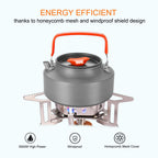 Portable Backpacking Stove With Piezo Ignition Windproof Camping Gas Stove Camp Stove Foldable Burner With Propane Canister Adap