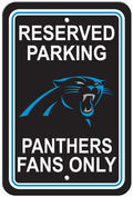 Fremont Die Nfl Carolina Panthers Team Sign, 12'' X 18'', Reserved Parking Sign