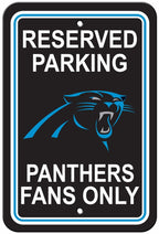 Fremont Die Nfl Carolina Panthers Team Sign, 12'' X 18'', Reserved Parking Sign