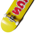 [Ccs] Furry Letters Skateboard Complete Yellow 7.50'' - Maple Wood - Professional Grade - Fully Assembled With Skate Tool And St
