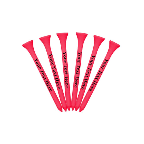 100 Count Personalized 2 3/4'' Pink Wooden Golf Tees Upload Your Own Text