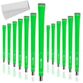 Karma Neion II Green Golf Grips for Men, Standard Size, 13 Pack with 13 Golf Grip Tape Strips